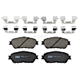 2008 Toyota Sienna - 4-Wheel Set Front and Rear Brake Disc and Pad Kit, Plain Surface, 5 Lugs, Front-295.91 mm/Rear-291.08 mm, Ceramic, For Models With Rear Disc Brake, 3.5L 6Cyl,  Includes (4) Disc and (2) Pad Set