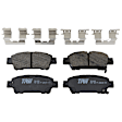 2008 Toyota Sienna - 4-Wheel Set Front and Rear Brake Disc and Pad Kit, Plain Surface, 5 Lugs, Front-295.91 mm/Rear-291.08 mm, Ceramic, For Models With Rear Disc Brake, 3.5L 6Cyl,  Includes (4) Disc and (2) Pad Set