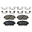 2008 Toyota Sienna - 4-Wheel Set Front and Rear Brake Disc and Pad Kit, Plain Surface, 5 Lugs, Front-295.91 mm/Rear-291.08 mm, Ceramic, For Models With Rear Disc Brake, 3.5L 6Cyl,  Includes (4) Disc and (2) Pad Set