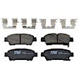 2008 Toyota Sienna - 4-Wheel Set Front and Rear Brake Disc and Pad Kit, Plain Surface, 5 Lugs, Front-295.91 mm/Rear-291.08 mm, Ceramic, For Models With Rear Disc Brake, 3.5L 6Cyl,  Includes (4) Disc and (2) Pad Set