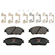 KIT-073024-10066 4-Wheel Set Front and Rear Brake Disc and Pad Kit, Cross-drilled and Slotted 5 Lugs Front-296 mm/Rear-291 mm Ceramic, Includes (4) Brake Disc and (2) Brake Pad Set