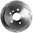 KIT-073024-10069 4-Wheel Set Front and Rear Brake Disc and Pad Kit, Cross-drilled and Slotted 5 Lugs Front-296 mm/Rear-291 mm Front-Ceramic/Rear-Semi-Metallic, Includes (4) Brake Disc and (2) Brake Pad Set
