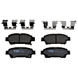 KIT-073024-10069 4-Wheel Set Front and Rear Brake Disc and Pad Kit, Cross-drilled and Slotted 5 Lugs Front-296 mm/Rear-291 mm Front-Ceramic/Rear-Semi-Metallic, Includes (4) Brake Disc and (2) Brake Pad Set