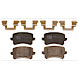 KIT-073024-10090 4-Wheel Set Front and Rear Brake Disc and Pad Kit, Plain Surface 5 Lugs Front-311.91 mm/Rear-281.94 mm Semi-metallic, Includes (4) Brake Disc and (2) Brake Pad Set