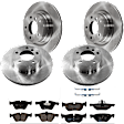 2006 BMW 325i - 4-Wheel Set Brake Disc and Pad Kit, Plain Surface, 5 Lugs, Front and Rear-299.72 mm, Semi-metallic, 3.0L 6Cyl, Includes (4) Disc and (2) Pad Set