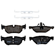2006 BMW 325i - 4-Wheel Set Brake Disc and Pad Kit, Plain Surface, 5 Lugs, Front and Rear-299.72 mm, Semi-metallic, 3.0L 6Cyl, Includes (4) Disc and (2) Pad Set