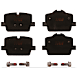 2019 BMW 330i - 8-Piece Kit Front and Rear Brake Disc and Pad Kit, Plain Surface, 5 Lugs, Ceramic, F30; 312mm Front Disc; Base Brakes and 330mm Rear Disc; M Sport Package, For Models Without Blue Painted Calipers, 2.0L 4Cyl,  Includes (4) Brake Disc and (