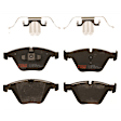 KIT-073024-1128 4-Wheel Set Front and Rear Brake Disc and Pad Kit, Plain Surface 5 Lugs Front-347.98 mm/Rear-336.04 mm Semi-metallic, Includes (4) Brake Disc and (2) Brake Pad Set