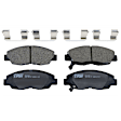 KIT-073024-129 4-Wheel Set Front and Rear Brake Disc and Pad Kit, Plain Surface 4 Lugs Front-259.59 mm/Rear-260 mm Ceramic, Includes (4) Brake Disc and (2) Brake Pad Set