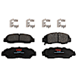 KIT-073024-131 4-Wheel Set Front and Rear Brake Disc and Pad Kit, Plain Surface 4 Lugs Front-259.59 mm/Rear-260 mm Ceramic, Includes (4) Brake Disc and (2) Brake Pad Set