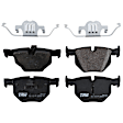 KIT-073024-1490 4-Wheel Set Front and Rear Brake Disc and Pad Kit, Plain Surface 5 Lugs Front-347.98 mm/Rear-320.04 mm Semi-metallic, Includes (4) Disc and (2) Pad Set