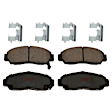 KIT-073024-154 4-Wheel Set Front and Rear Brake Disc and Pad Kit, Plain Surface 5 Lugs Front-299.97 mm/Rear-281.94 mm Ceramic, Includes (4) Brake Disc and (2) Brake Pad Set