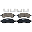 KIT-073024-1750 4-Wheel Set Front and Rear Brake Disc and Pad Kit, Cross-drilled and Slotted 6 Lugs Front-325 mm/Rear-330.96 mm Front-Ceramic/Rear-Semi-Metallic, Includes (4) Brake Disc and (2) Brake Pad Set
