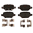 KIT-073024-1760 4-Wheel Set Front and Rear Brake Disc and Pad Kit, Plain Surface 5 Lugs Front-299.97 mm/Rear-267.97 mm Ceramic, Includes (4) Disc and (2) Pad Set