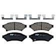 KIT-073024-1761 4-Wheel Set Front and Rear Brake Disc and Pad Kit, Plain Surface 5 Lugs Front-296.93 mm/Rear-270 mm Ceramic, Includes (2) Brake Pad Set and (4) Brake Disc