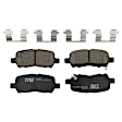 KIT-073024-1762 4-Wheel Set Front and Rear Brake Disc and Pad Kit, Plain Surface 5 Lugs Front-296.93 mm/Rear-270 mm Ceramic, Includes (2) Brake Pad Set and (4) Brake Disc