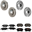 2014 Audi Q5 - 8-Piece Kit Front and Rear Brake Disc and Pad Kit, Plain Surface, 5 Lugs, Semi-metallic, FULL HYBRID EV-GAS (FHEV), 2.0L 4Cyl,  Includes (4) Brake Disc and (2) Brake Pad Set