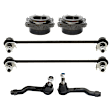 6-Piece Kit Front and Rear Suspension Kit, Includes (2) Sway Bar Link, (2) Tie Rod End, and (2) Wheel Bearing