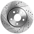KIT-073024-1989 4-Wheel Set Front and Rear Brake Disc and Pad Kit, Cross-drilled and Slotted 5 Lugs Front-321 mm/Rear-314.96 mm Semi-metallic, Includes (4) Brake Disc and (2) Brake Pad Set