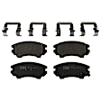 KIT-073024-2008 4-Wheel Set Front and Rear Brake Disc and Pad Kit, Plain Surface 5 Lugs Front-344.93 mm/Rear-292 mm Semi-metallic, Includes (2) Brake Pad Set and (4) Brake Disc