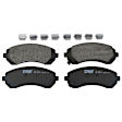 KIT-073024-2054 4-Wheel Set Front and Rear Brake Disc and Pad Kit, Plain Surface 5 Lugs Front-275.08 mm/Rear-290.07 mm Ceramic, Includes (4) Brake Disc and (2) Brake Pad Set