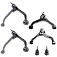 6-Piece Kit Front, Driver and Passenger Side Suspension Kit, Includes (2) Ball Joint and (4) Control Arm