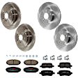 2002 Acura MDX - TRW Front and Rear Brake Disc and Pad Kit, Plain Surface, 5 Lugs, Ceramic