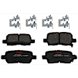 2002 Acura MDX - TRW Front and Rear Brake Disc and Pad Kit, Plain Surface, 5 Lugs, Ceramic