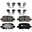 KIT-073024-250 4-Wheel Set Front and Rear Brake Disc and Pad Kit, Cross-drilled and Slotted 5 Lugs Front-299.97 mm/Rear-312.93 mm Ceramic, Includes (4) Brake Disc and (2) Brake Pad Set