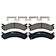 KIT-073024-2575 4-Wheel Set Front and Rear Brake Disc and Pad Kit, Cross-drilled and Slotted 5 Lugs Front-323 mm/Rear-292 mm Ceramic, Includes (2) Brake Pad Set and (4) Brake Disc