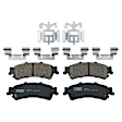 KIT-073024-2575 4-Wheel Set Front and Rear Brake Disc and Pad Kit, Cross-drilled and Slotted 5 Lugs Front-323 mm/Rear-292 mm Ceramic, Includes (2) Brake Pad Set and (4) Brake Disc