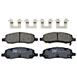 KIT-073024-2586 4-Wheel Set Front and Rear Brake Disc and Pad Kit, Cross-drilled and Slotted 5 Lugs Front-323 mm/Rear-292 mm Ceramic, Includes (2) Brake Pad Set and (4) Brake Disc
