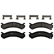 KIT-073024-2591 4-Wheel Set Front and Rear Brake Disc and Pad Kit, Cross-drilled and Slotted 5 Lugs Front-323 mm/Rear-292 mm Front-Semi-Metallic/Rear-Ceramic, Includes (2) Brake Pad Set and (4) Brake Disc