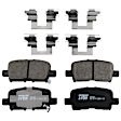 KIT-073024-259 4-Wheel Set Front and Rear Brake Disc and Pad Kit, Plain Surface 5 Lugs Front-299.97 mm/Rear-312.93 mm Ceramic, Includes (4) Brake Disc and (2) Brake Pad Set