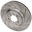 KIT-073024-2600 4-Wheel Set Front and Rear Brake Disc and Pad Kit, Cross-drilled and Slotted 5 Lugs Front-323 mm/Rear-292 mm Ceramic, Includes (2) Brake Pad Set and (4) Brake Disc