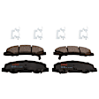 KIT-073024-2600 4-Wheel Set Front and Rear Brake Disc and Pad Kit, Cross-drilled and Slotted 5 Lugs Front-323 mm/Rear-292 mm Ceramic, Includes (2) Brake Pad Set and (4) Brake Disc