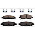 KIT-073024-2600 4-Wheel Set Front and Rear Brake Disc and Pad Kit, Cross-drilled and Slotted 5 Lugs Front-323 mm/Rear-292 mm Ceramic, Includes (2) Brake Pad Set and (4) Brake Disc