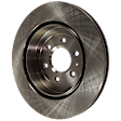 KIT-073024-2721 4-Wheel Set Front and Rear Brake Disc and Pad Kit, Plain Surface 6 Lugs Front-323.09 mm/Rear-319.02 mm Ceramic, Includes (4) Brake Disc and (2) Brake Pad Set
