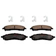 KIT-073024-2721 4-Wheel Set Front and Rear Brake Disc and Pad Kit, Plain Surface 6 Lugs Front-323.09 mm/Rear-319.02 mm Ceramic, Includes (4) Brake Disc and (2) Brake Pad Set