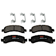 KIT-073024-2790 4-Wheel Set Front and Rear Brake Disc and Pad Kit, Plain Surface, 6 Lugs, Ceramic - Front, Semi-Metallic - Rear, 2nd Design