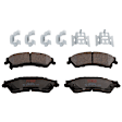 KIT-073024-2846 4-Wheel Set Front and Rear Brake Disc and Pad Kit, Plain Surface 5 Lugs Front-275 mm/Rear-294.89 mm Ceramic, Includes (4) Brake Disc and (2) Brake Pad Set