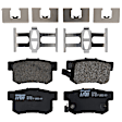 KIT-073024-286 4-Wheel Set Brake Disc and Pad Kit, Cross-drilled and Slotted 5 Lugs Front-296 mm/Rear-304.4 mm Ceramic, Includes (4) Brake Disc and (2) Brake Pad Set