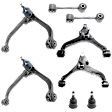 8-Piece Kit Front, Driver and Passenger Side Suspension Kit, Includes (2) Ball Joint, (4) Control Arm, and (2) Sway Bar Link