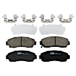 KIT-073024-292 4-Wheel Set Brake Disc and Pad Kit, Cross-drilled and Slotted 5 Lugs Front-296 mm/Rear-304.4 mm Ceramic, Includes (4) Brake Disc and (2) Brake Pad Set