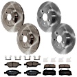KIT-073024-3060 Front and Rear Brake Disc and Pad Kit, Plain Surface, 5 Lugs, Front-295.91 mm/Rear-270 mm, Front-Semi-Metallic/Rear-Ceramic