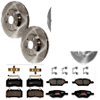 KIT-073024-3065 Front and Rear Brake Disc and Pad Kit, Plain Surface, 5 Lugs, Front-295.91 mm/Rear-270 mm, Front-Semi-Metallic/Rear-Ceramic