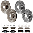KIT-073024-3067 Front and Rear Brake Disc and Pad Kit, Plain Surface, 5 Lugs, Front-295.91 mm/Rear-270 mm, Front-Semi-Metallic/Rear-Ceramic