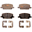 KIT-073024-3164 4-Wheel Set Front and Rear Brake Disc and Pad Kit, Plain Surface 5 Lugs Front-299.97 mm/Rear-267.97 mm Ceramic, Includes (4) Disc and (2) Pad Set
