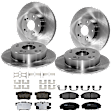 KIT-073024-319 4-Wheel Set Front and Rear Brake Disc and Pad Kit, Plain Surface 5 Lugs Front-299.97 mm/Rear-259.59 mm Ceramic, Includes (4) Brake Disc and (2) Brake Pad Set