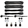 10-Piece Kit Front Suspension Kit, Includes (4) Ball Joint, (4) Control Arm, and (2) Sway Bar Link